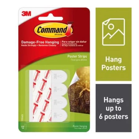 Command White Poster Strips 1 Lb 12